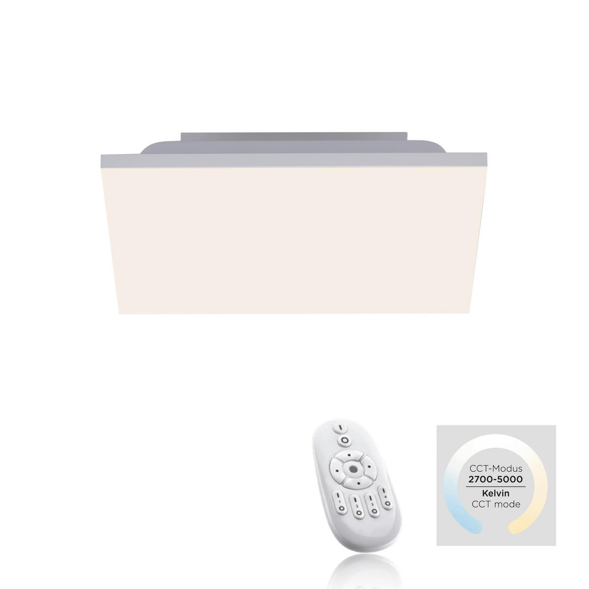 Just Light Deckenleuchte PN15550-16 CANVAS - weiß (30,00/30,00/7,00cm) - Just Light
