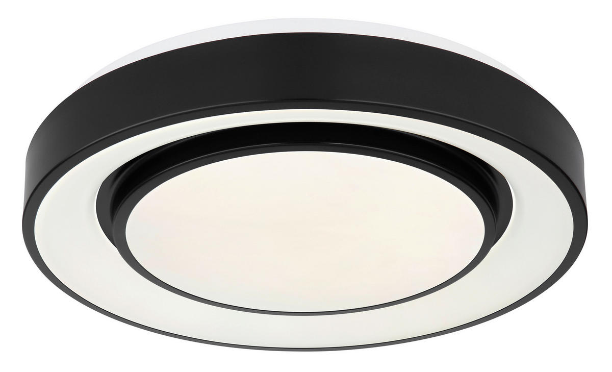 GLOBO Deckenleuchte SULLY 41368-24 schwarz Opal Metall Kunststoff H/D: ca. 7,5x38 cm SULLY - schwarz/Opal (38,00/7,50cm) - GLOBO