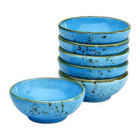 CreaTable Schalen-Set NATURE COLLECTION blau Steinzeug D: ca. 8 cm NATURE COLLECTION - blau (8,00cm) - CreaTable