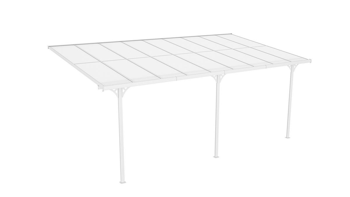 Westmann Terrassenüberdachung Bruce weiß Aluminium B/H/L: ca. 556x270x300 cm Bruce - weiß (300,00/556,00/270,00cm) - Westmann