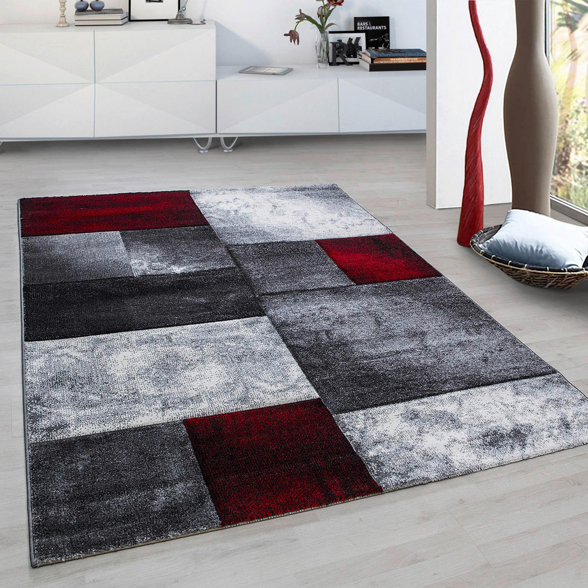 Ayyildiz Teppich HAWAII rot B/L: ca. 80x150 cm HAWAII - rot (80,00/150,00cm) - Ayyildiz