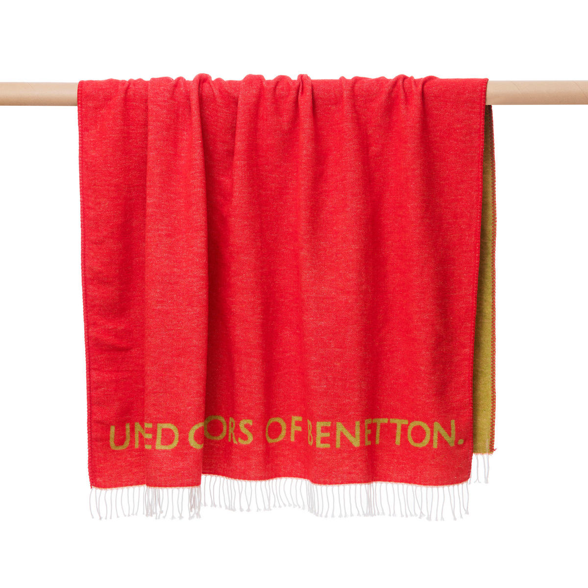 Wohndecke Rainbow grün Baumwolle B/L: ca. 190x140 cm Rainbow - rot/grün (190,00/140,00cm) - BENETTON