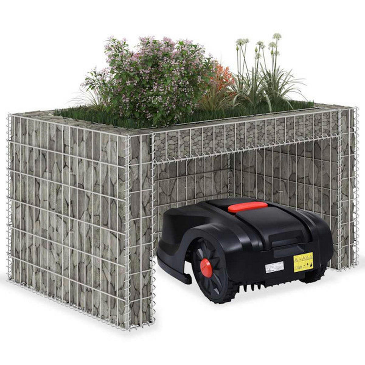 VidaXL Rasenmähergarage Rasenmähergarage - silber - VidaXL