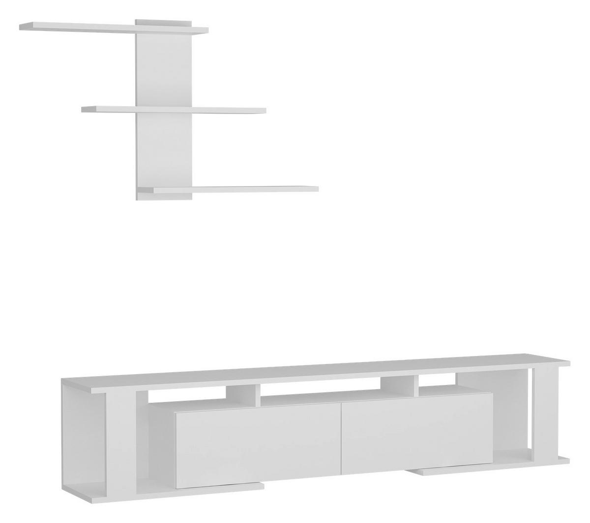 Wohnwand Game weiß B/H/T: ca. 180x36x29,6 cm Game - weiß (180,00/36,00/29,60cm) - moebel17