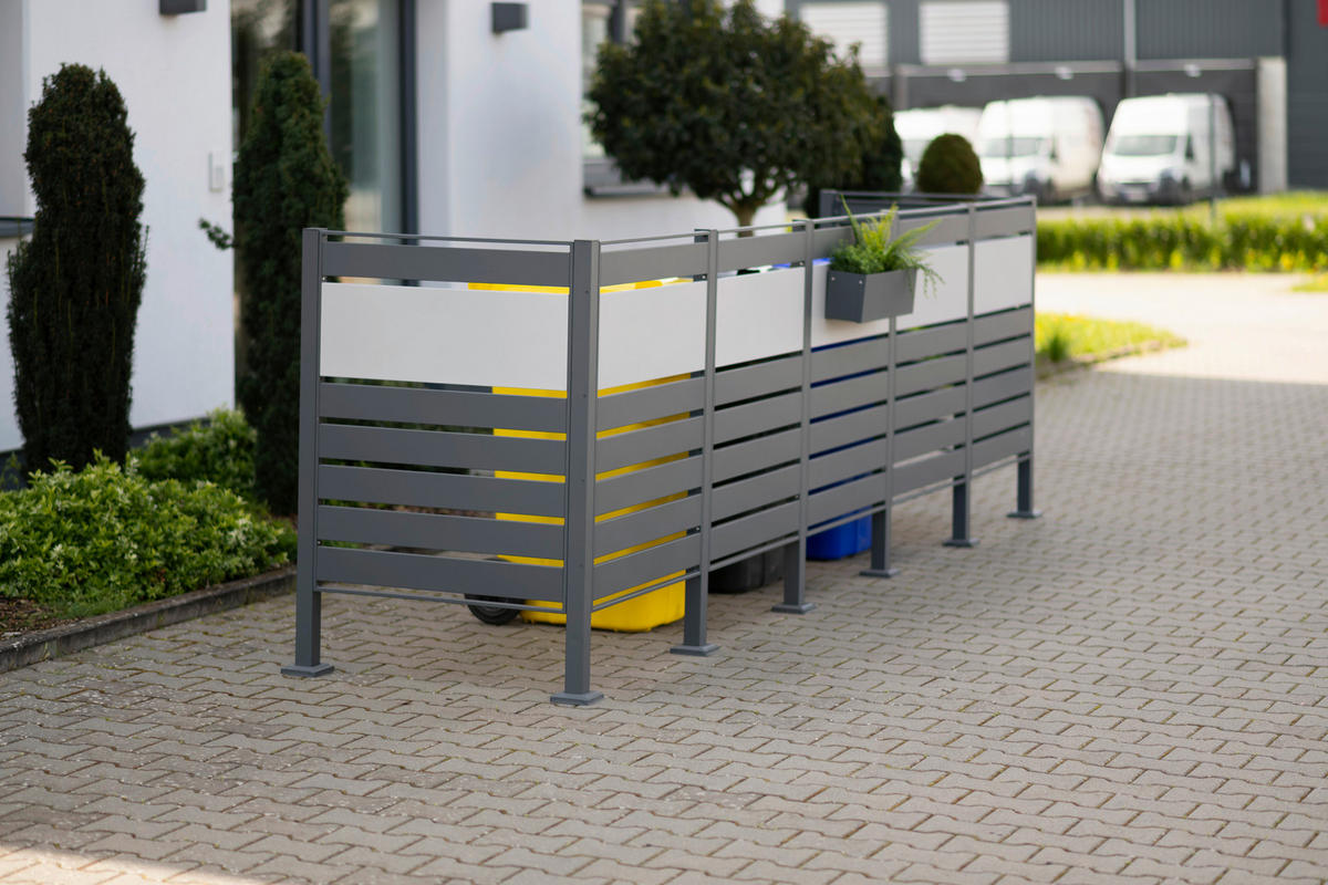 Westmann MülltonnenverkleidungBox Planum Box Planum - anthrazit/silber (90,00/410,00/120,00cm) - Westmann