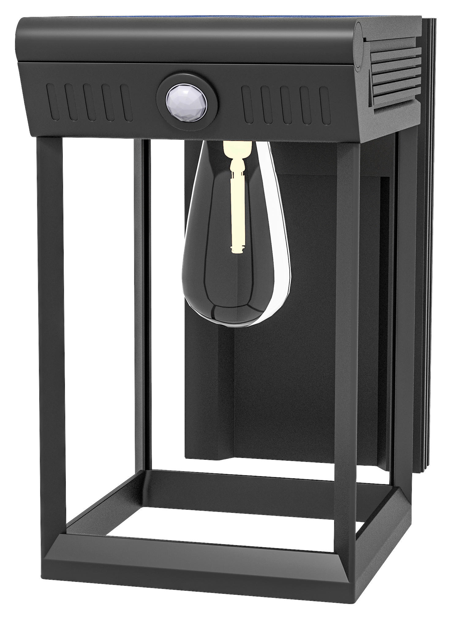 Solar Wandleuchte schwarz Kunststoff B/H/L: ca. 24x24x14 cm Solar Wandleuchte - schwarz (14,00/24,00/24,00cm) - Outsunny