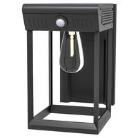 Solar Wandleuchte schwarz Kunststoff B/H/L: ca. 24x24x14 cm Solar Wandleuchte - schwarz (14,00/24,00/24,00cm) - Outsunny