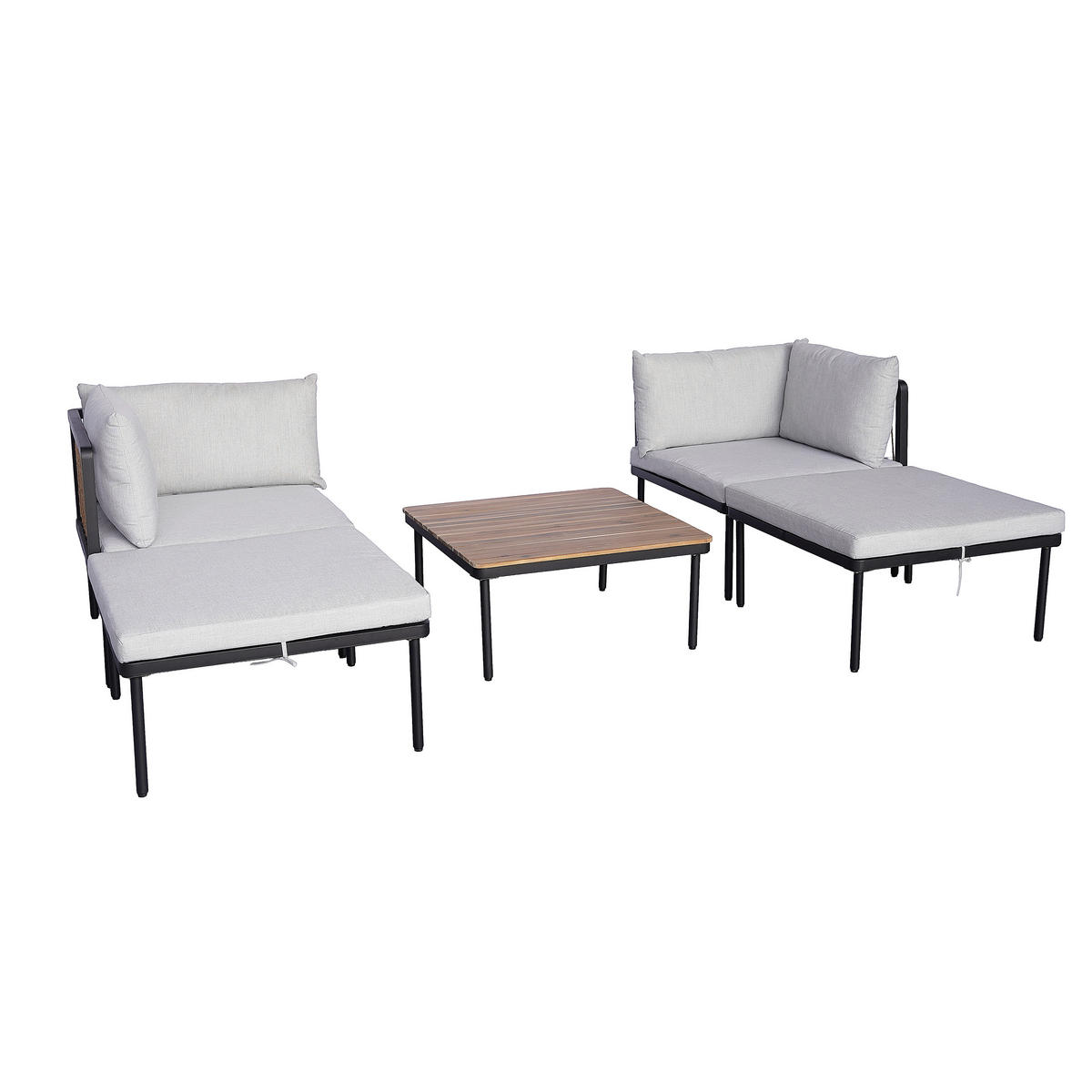 POCOline Gartensitzgruppe grau Akazie Gartensitzgruppe_5tlg. - grau - POCOline