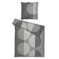 Baumwoll Bettwäsche Cotton touch Bettwäsche_Cotton-Touch Kreise - dunkelgrau (135,00/200,00cm) - Sensation