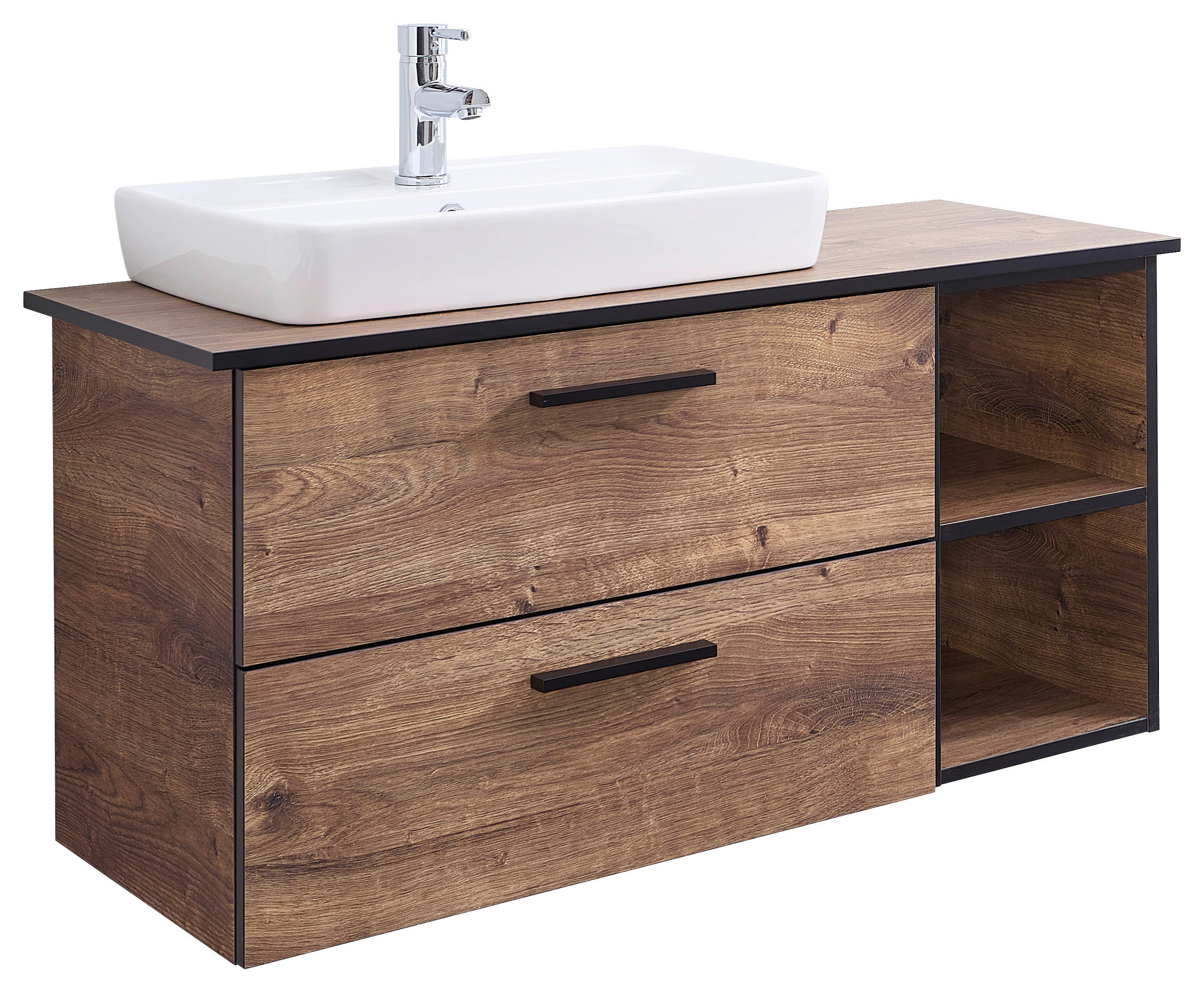 Waschbeckenunterschrank Quickset 374 Eiche Ribeck Nachbildung B/H/T: ca. 103x61,6x44,5 cm Quickset 374 - Eiche (103,00/61,60/44,50cm) - Pelipal