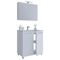 Waschplatz 3tlg-Gilos weiß B/H/T: ca. 80x86x46 cm 3tlg-Gilos - weiß (80,00/86,00/46,00cm) - VCM Möbel