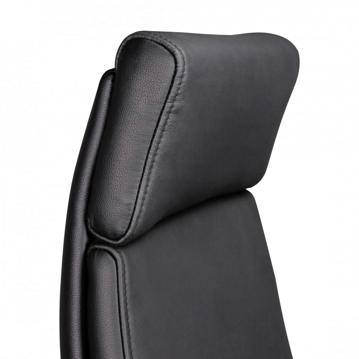 Drehstuhl schwarz Leder Bürostuhl PORTO - schwarz (68,00/118,00/75,00cm) - Amstyle