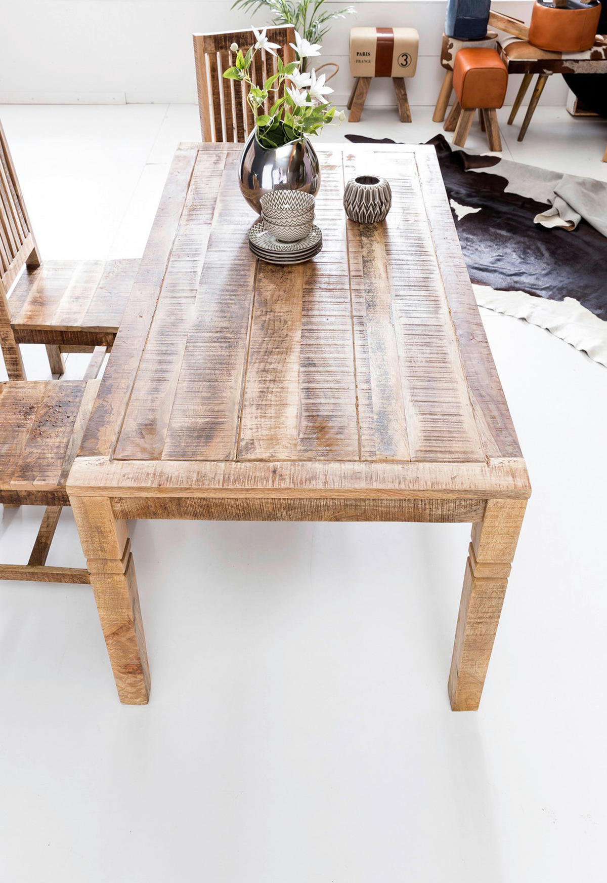 Esstisch natur B/H/T: ca. 120x76x70 cm Esszimmertisch - natur (120,00/76,00/70,00cm) - Wohnling