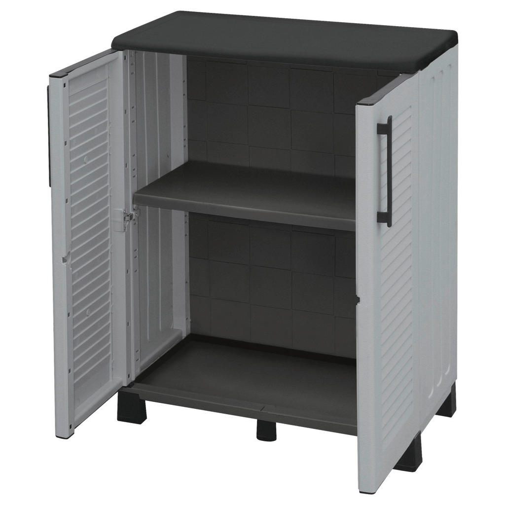 Thumbnail - ArtPlast Kunststoffschrank Family niedrig grau Kunststoff B/H/T: ca. 68x85x37,5 cm