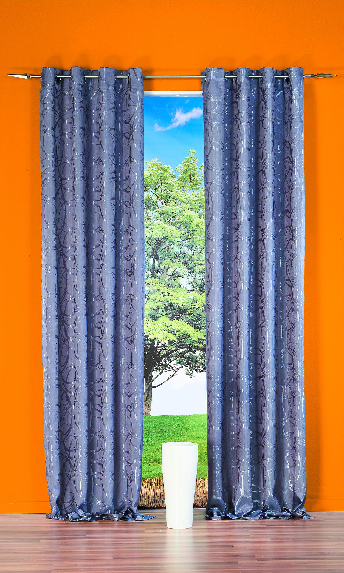 POCOline Ösenvorhang Eaton silber B/L: ca. 140x245 cm Eaton - silber (140,00/245,00cm) - POCOline