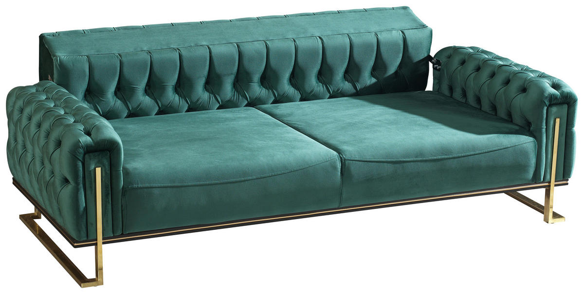 Sofa Tokio grün Microfaser Tokio - gold/grün