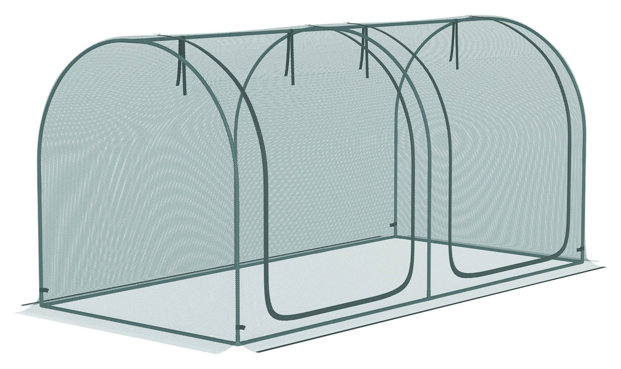 Outsunny Mini Gewächshaus 2,49x1,2m Pflanzenschutzzelt mit Tür für Garten & günstig online kaufen