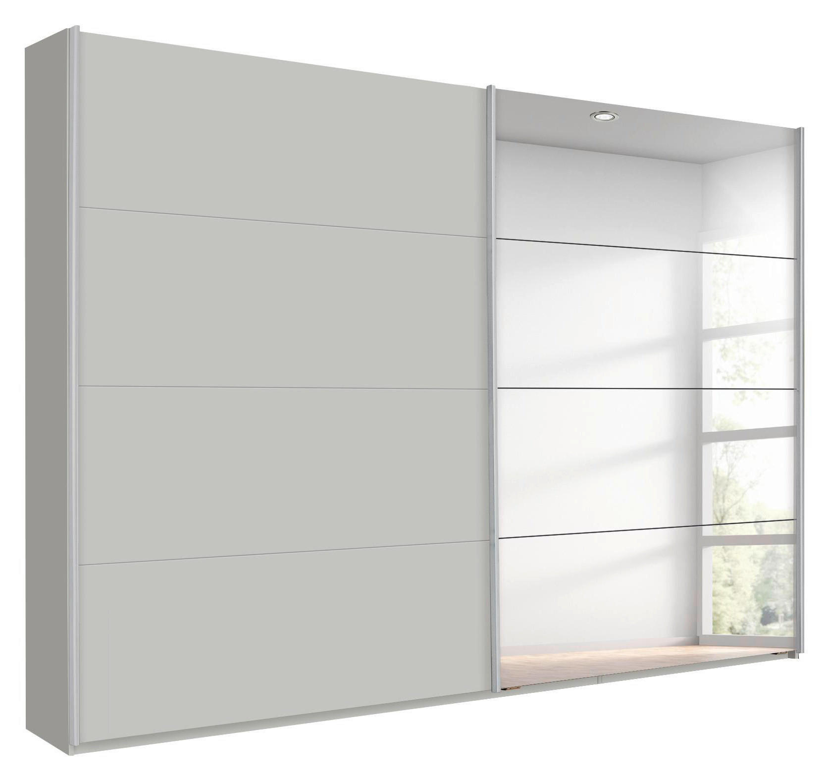 Schwebetürenschrank Quadra Seidengrau B/H/T: ca. 270x229x62 cm günstig online kaufen