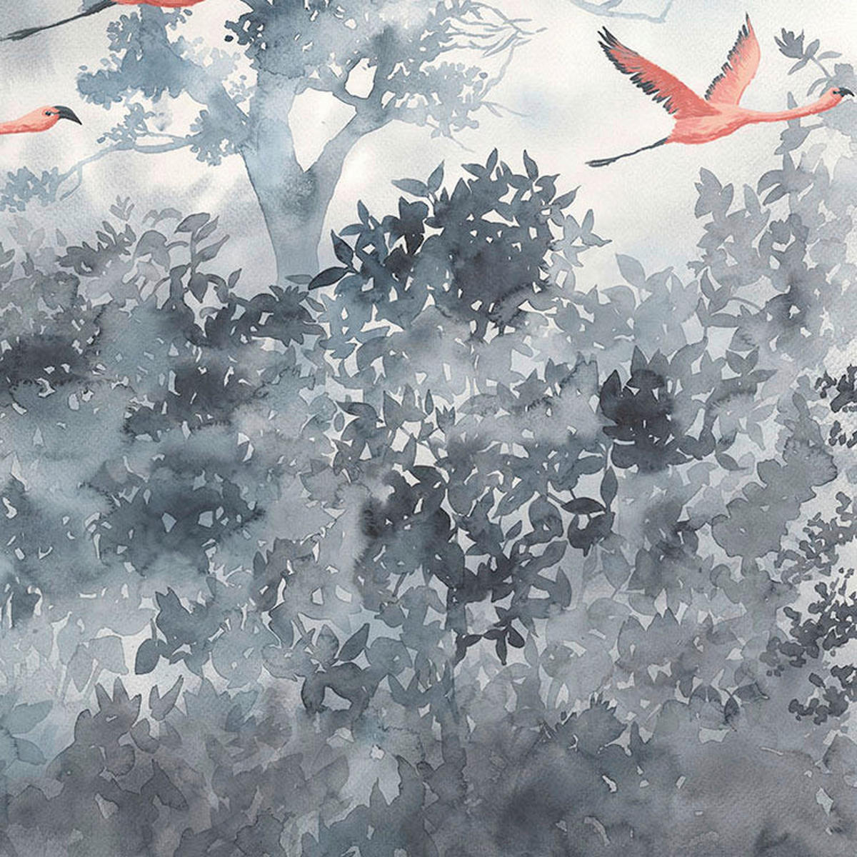 Komar Fototapete Flamingos in the Sky B/L: ca. 400x280 cm Flamingos in the Sky - (400,00/280,00cm) - Komar