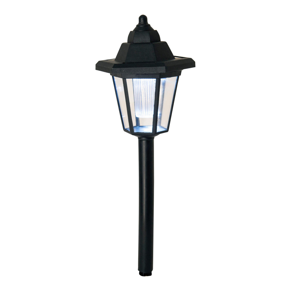 LED-Solarleuchte 5262703 schwarz Kunststoff B/H/T: ca. 11x43,5x12,5 cm LED Solarleuchte 3er SET 2-in-1 - schwarz (11,00/43,50/12,50cm) - Näve Leuchten