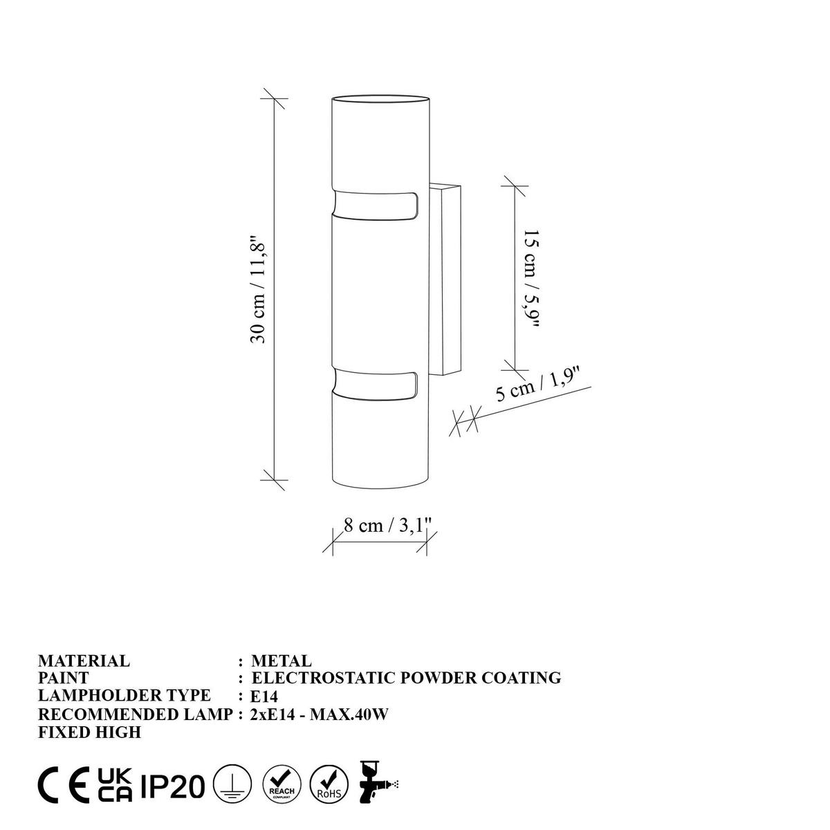 Opviq Wandleuchte gold Metall B/H/L: ca. 30x13x8 cm E14 1 Brennstellen Luxora - gold (8,00/30,00/13,00cm) - Opviq