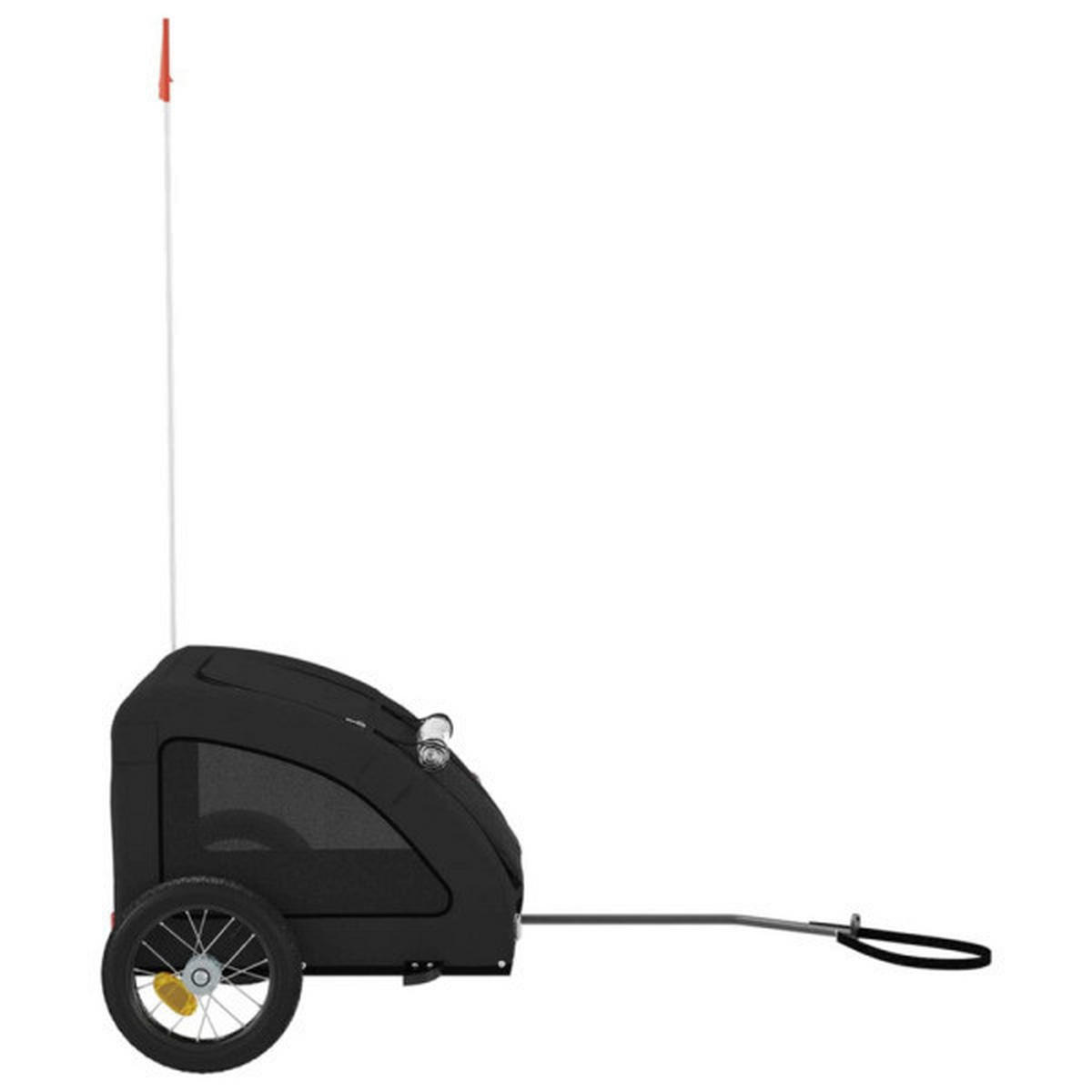 vidaXL Fahrradanhänger schwarz schwarz Hunde-Fahrradanhänger - schwarz - vidaXL