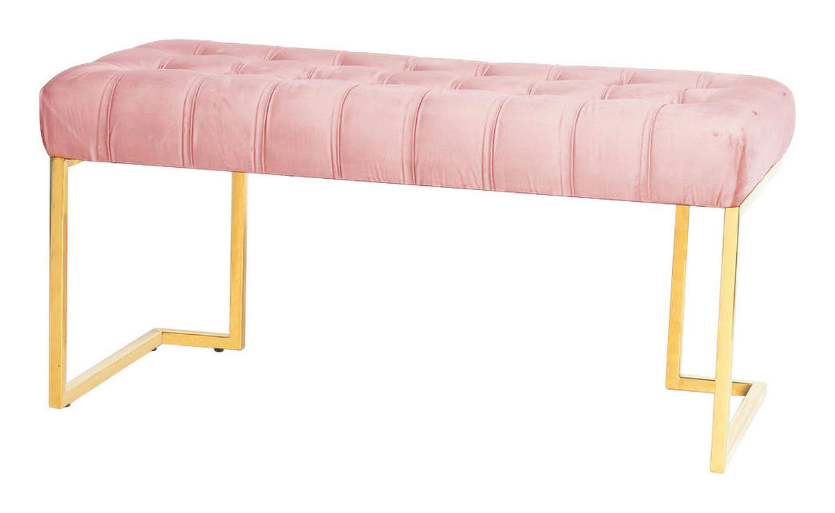 Sitzbank Rare 201 altrosa B/H/T: ca. 47x48x100 cm Rare 201 - gold/altrosa (47,00/48,00/100,00cm) - 360 Living