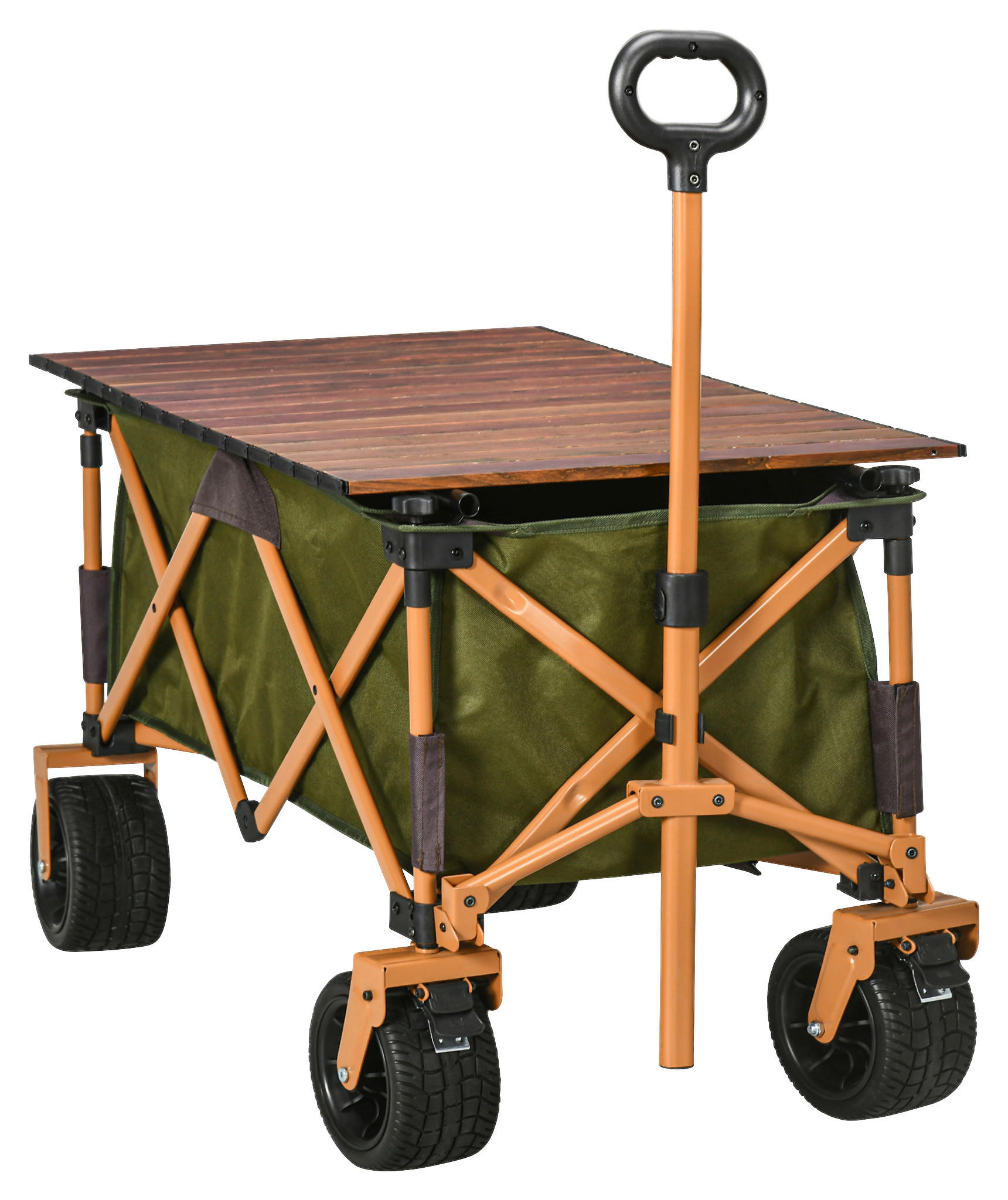 Outsunny Bollerwagen grün B/H/L: ca. 55x93x108 cm Bollerwagen - grün (108,00/55,00/93,00cm) - Outsunny