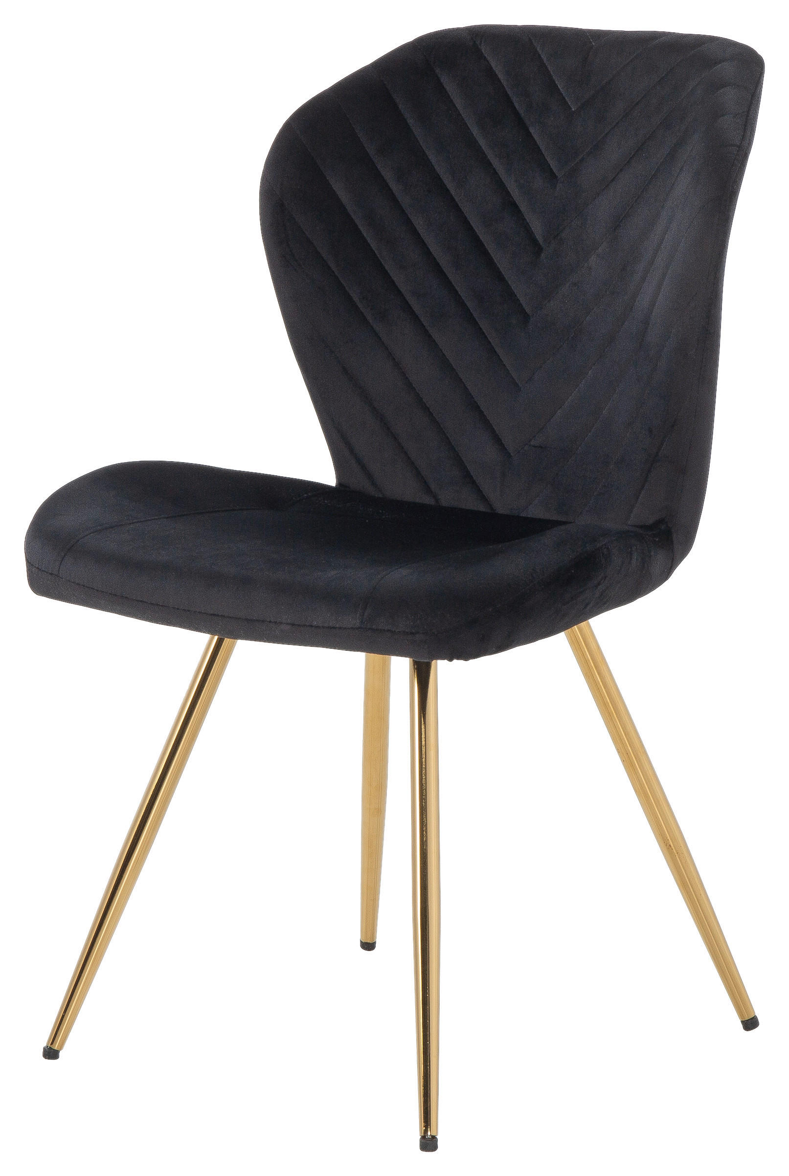 Stuhl  schwarz gold Metall Samt Delta_Stuhl_6003585 - gold/schwarz