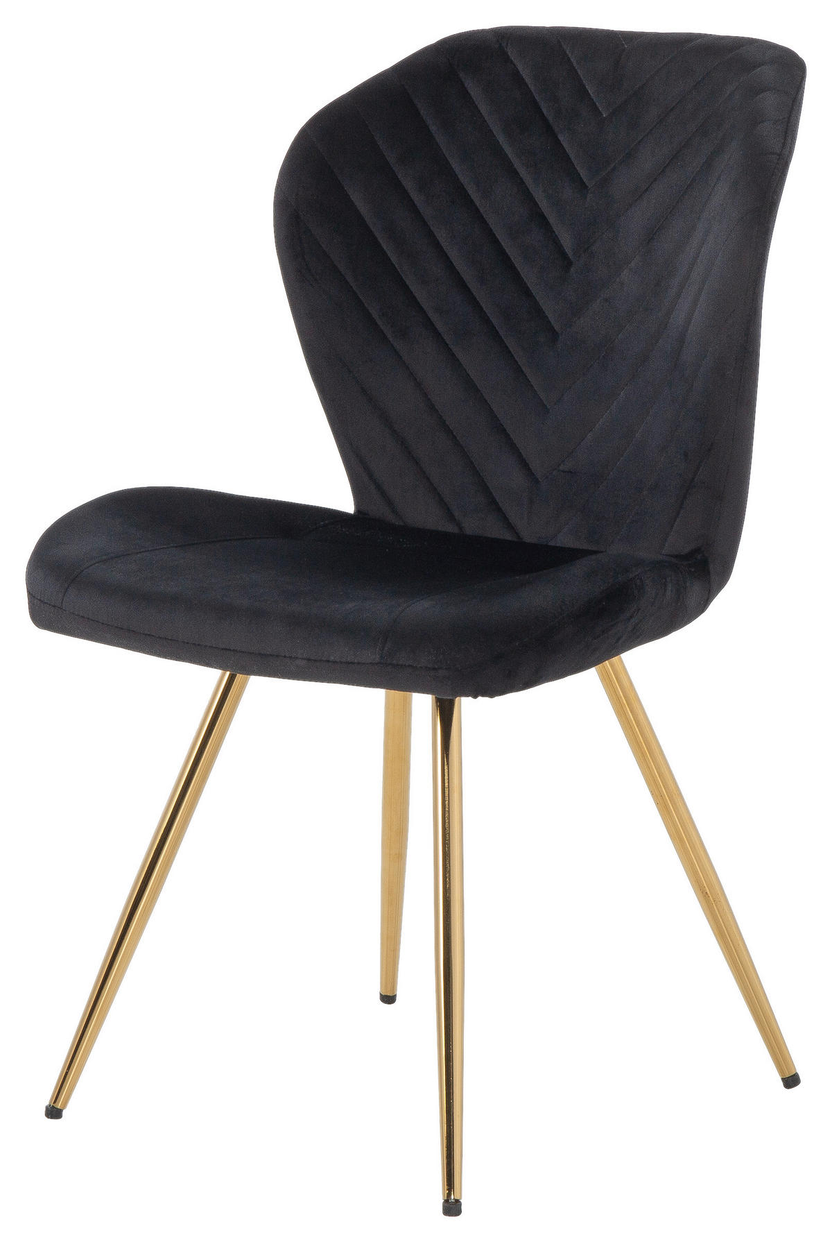 Stuhl  schwarz gold Metall Samt Delta_Stuhl_6003585 - gold/schwarz