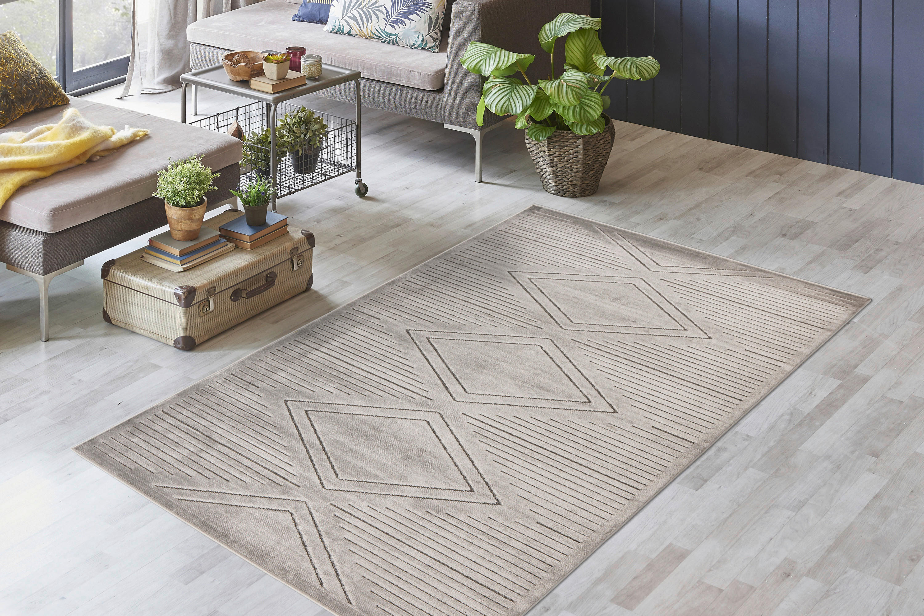 360Living Teppich Madita grau B/L: ca. 160x230 cm Madita - grau (160,00/230,00cm) - 360Living