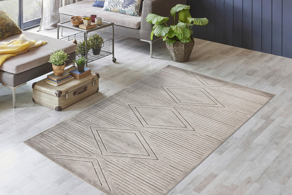360Living Teppich Madita grau B/L: ca. 160x230 cm Madita - grau (160,00/230,00cm) - 360Living