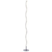 Just Light LED-Stehleuchte WAVE 15168-55 weiß stahlfarbig Metall Kunststoff B/H/T: ca. 14x120x14 cm 1 Brennstellen WAVE - weiß/stahlfarbig (14,00/120,00/14,00cm) - Just Light
