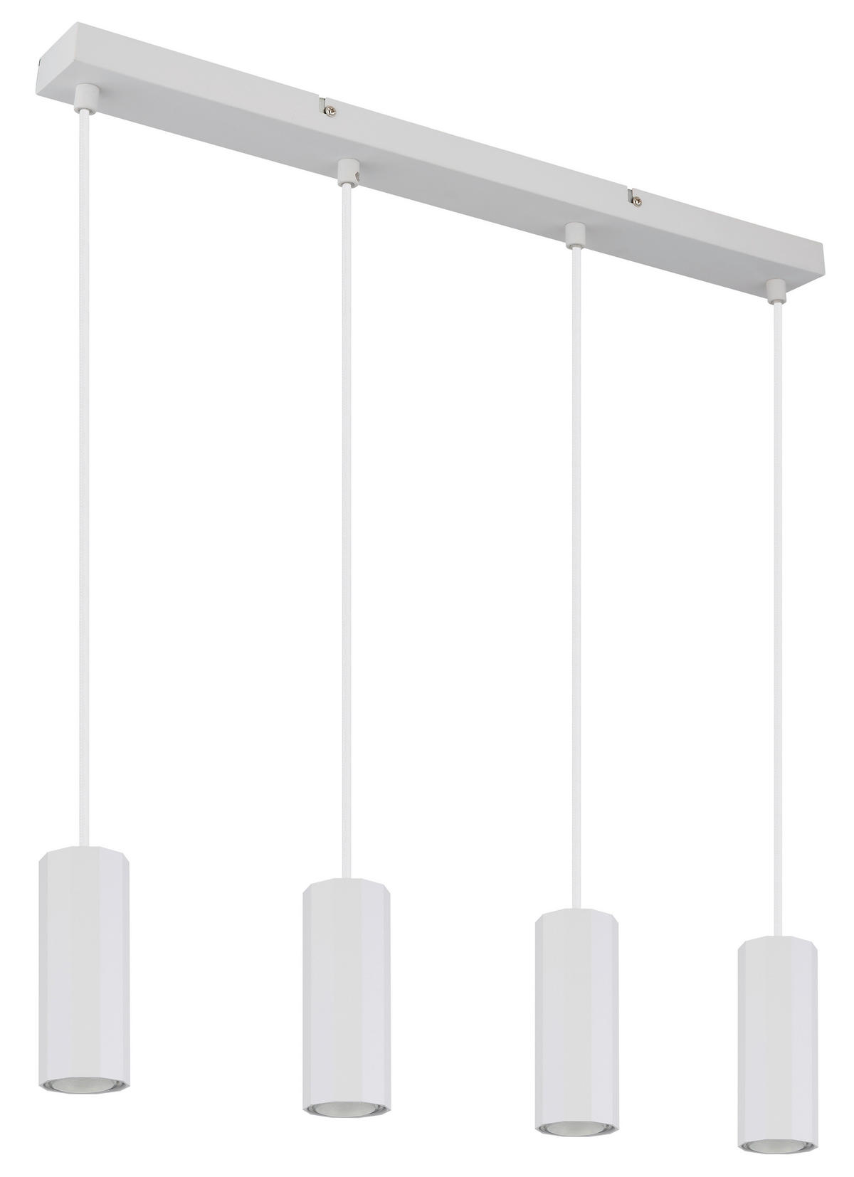 GLOBO Pendelleuchte JAMES 57918-4HW weiß Metall Kunststoff B/H/L: ca. 61x120x6 cm GU10 4 Brennstellen JAMES - weiß (6,00/61,00/120,00cm) - GLOBO