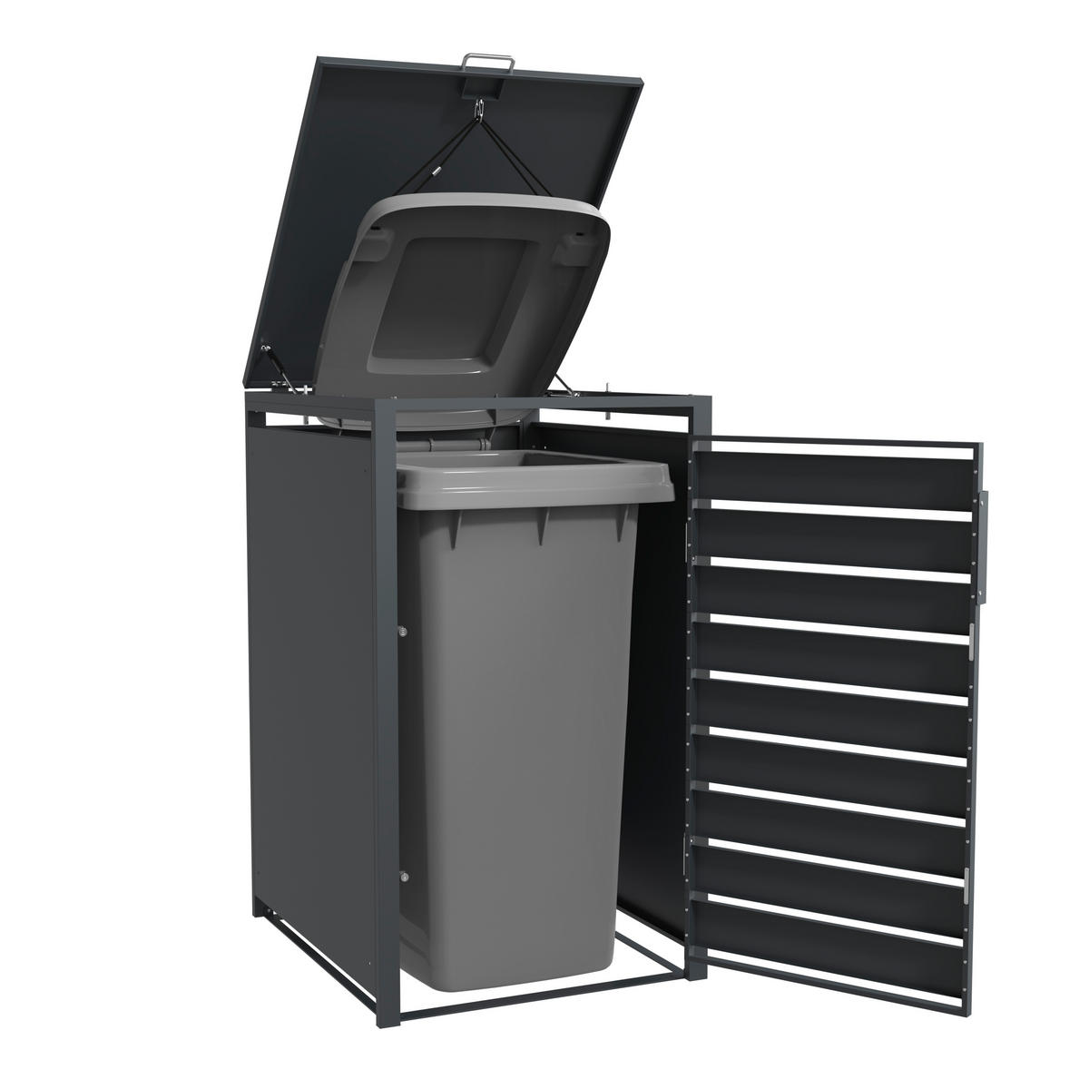 Westmann Mülltonnenbox Lacina braun B/H/L: ca. 68x116x80 cm Lacina - braun (80,00/68,00/116,00cm) - Westmann