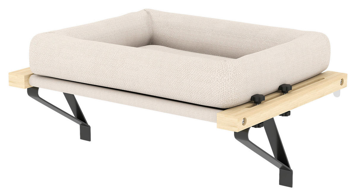 PawHut Katzenbett cremeweiß Polyester B/H/L: ca. 36x24x50 cm Katzenbett - cremeweiß (50,00/36,00/24,00cm) - PawHut