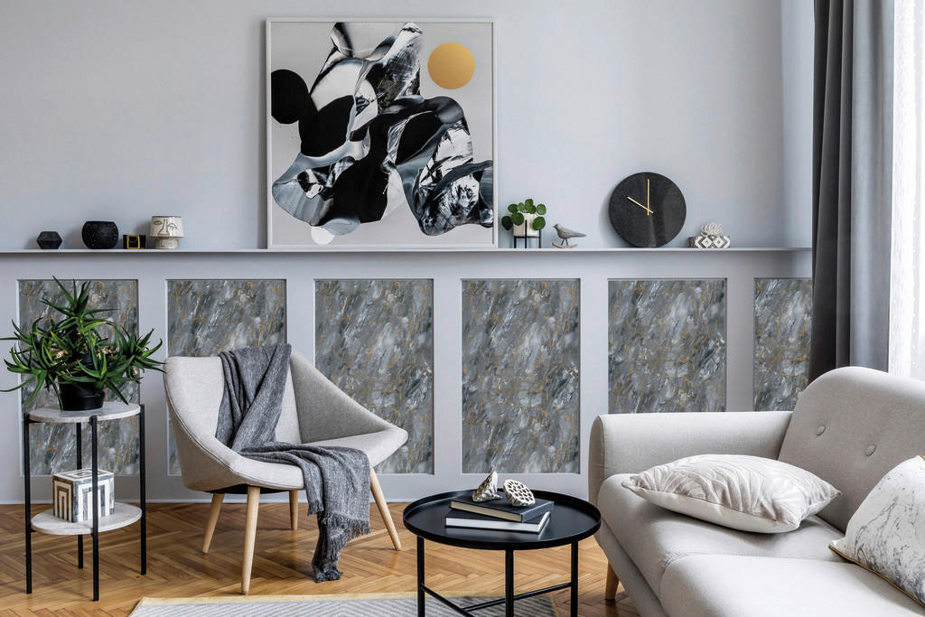 d-c-fix Klebefolie Marmoroptik graublau gold B/L: ca. 67,5x200 cm Klebefolie_d-c-fix_F3468177 - gold/graublau (67,50/200,00cm) - d-c-fix