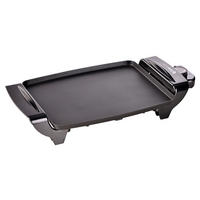 SWISS HOME Grillplatte schwarz Aluminium B/H/L: ca. 10,2x22,8x38,6 cm PETIT - schwarz (38,60/10,20/22,80cm) - SWISS HOME