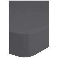 Baumwoll Spannbetttuch Satin Spannbetttuch-Satin 160x200cm - grau (160,00/200,00cm) - HIP