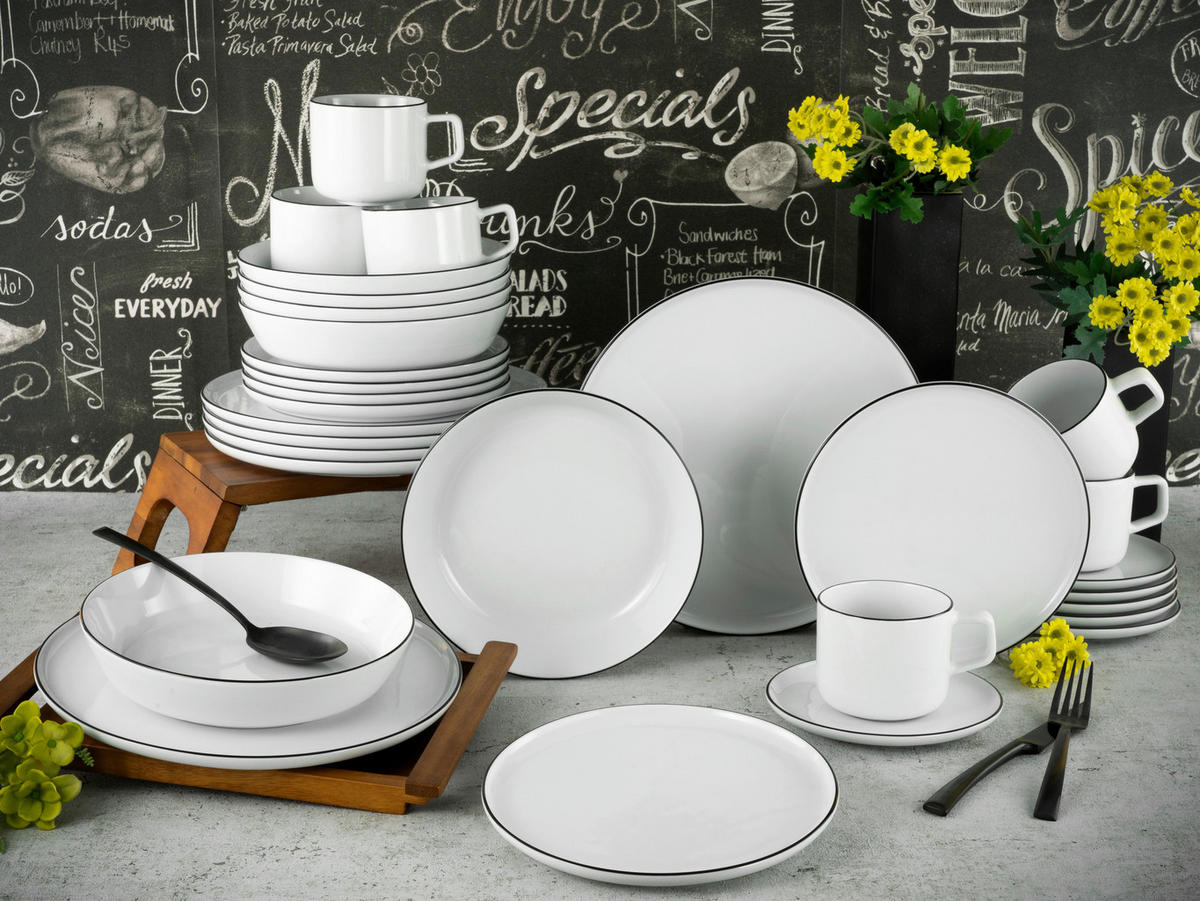 CreaTable Service Chef Collection weiß Porzellan 30 tlg. Chef Collection - weiß - CreaTable