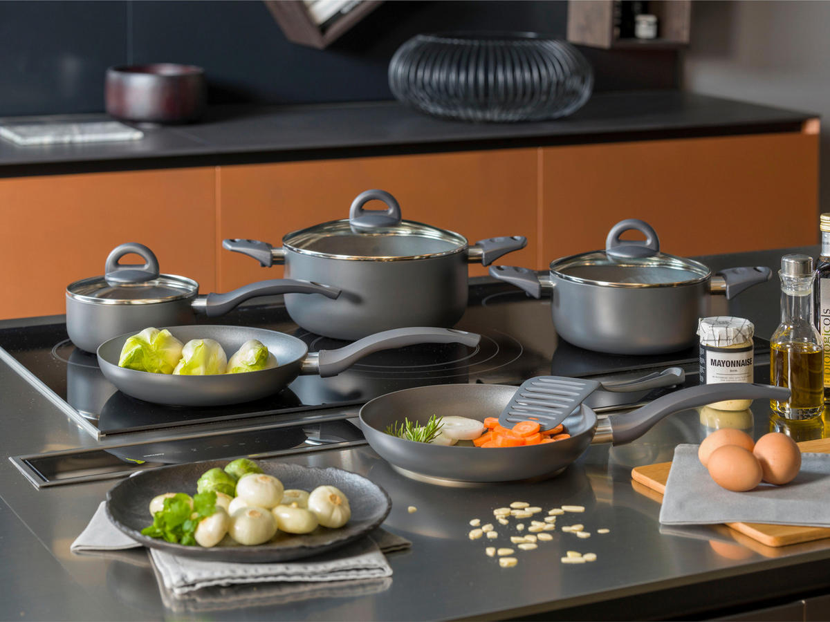 TOGNANA Topfset Grancucina Cop.& Char schwarz Aluminium 8 tlg. Grancucina Cop.& Char - schwarz - TOGNANA