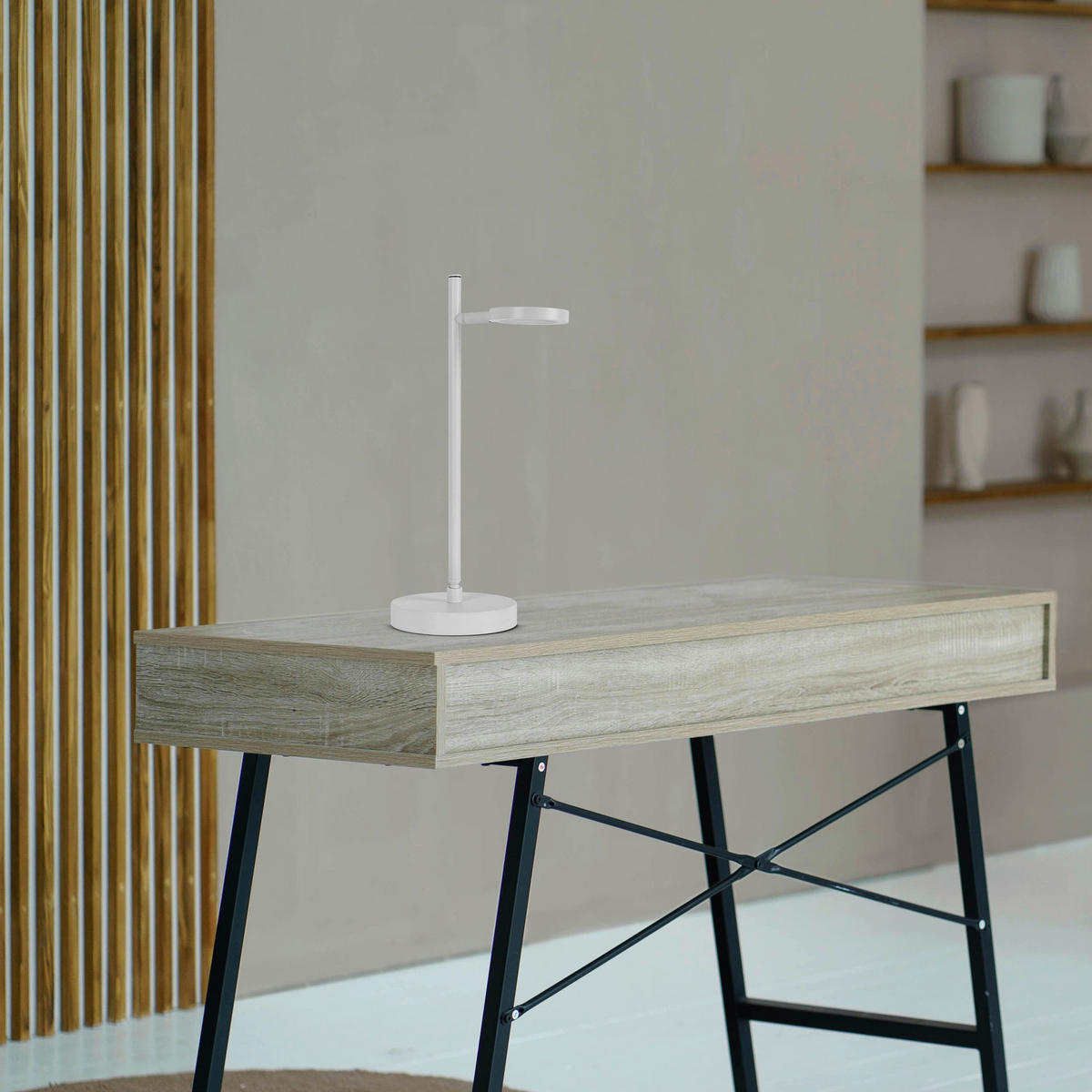 Näve Leuchten LED-Tischleuchte weiß Kunststoff Metall B/H/T: ca. 22,6x45x16 cm LUPA - weiß (22,60/45,00/16,00cm) - Näve Leuchten
