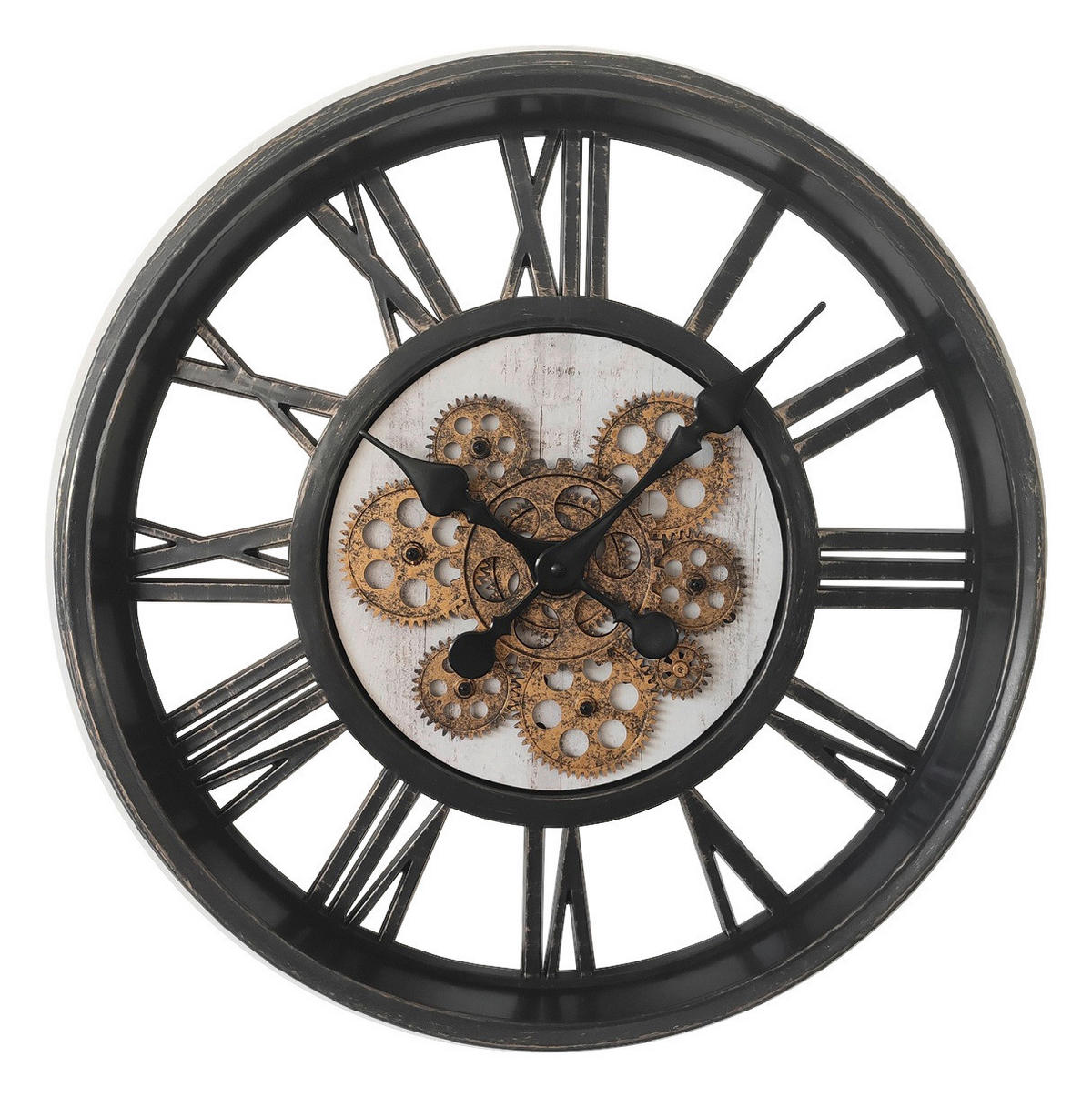 BHP Wanduhr schwarz Wanduhr_Römische_Zahlen - schwarz - bhp