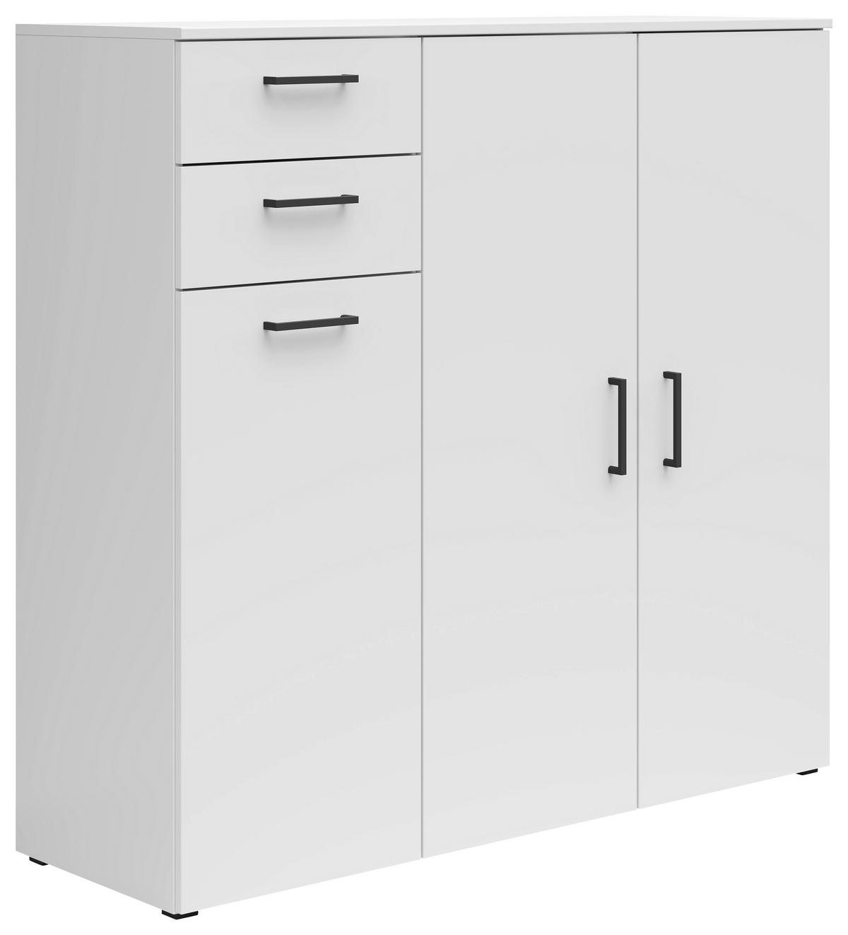 Kommode Multi-Stauraum Typ 33 weiß B/H/T: ca. 120x115x40 cm Multi-Stauraum Typ 33 - weiß (120,00/115,00/40,00cm)