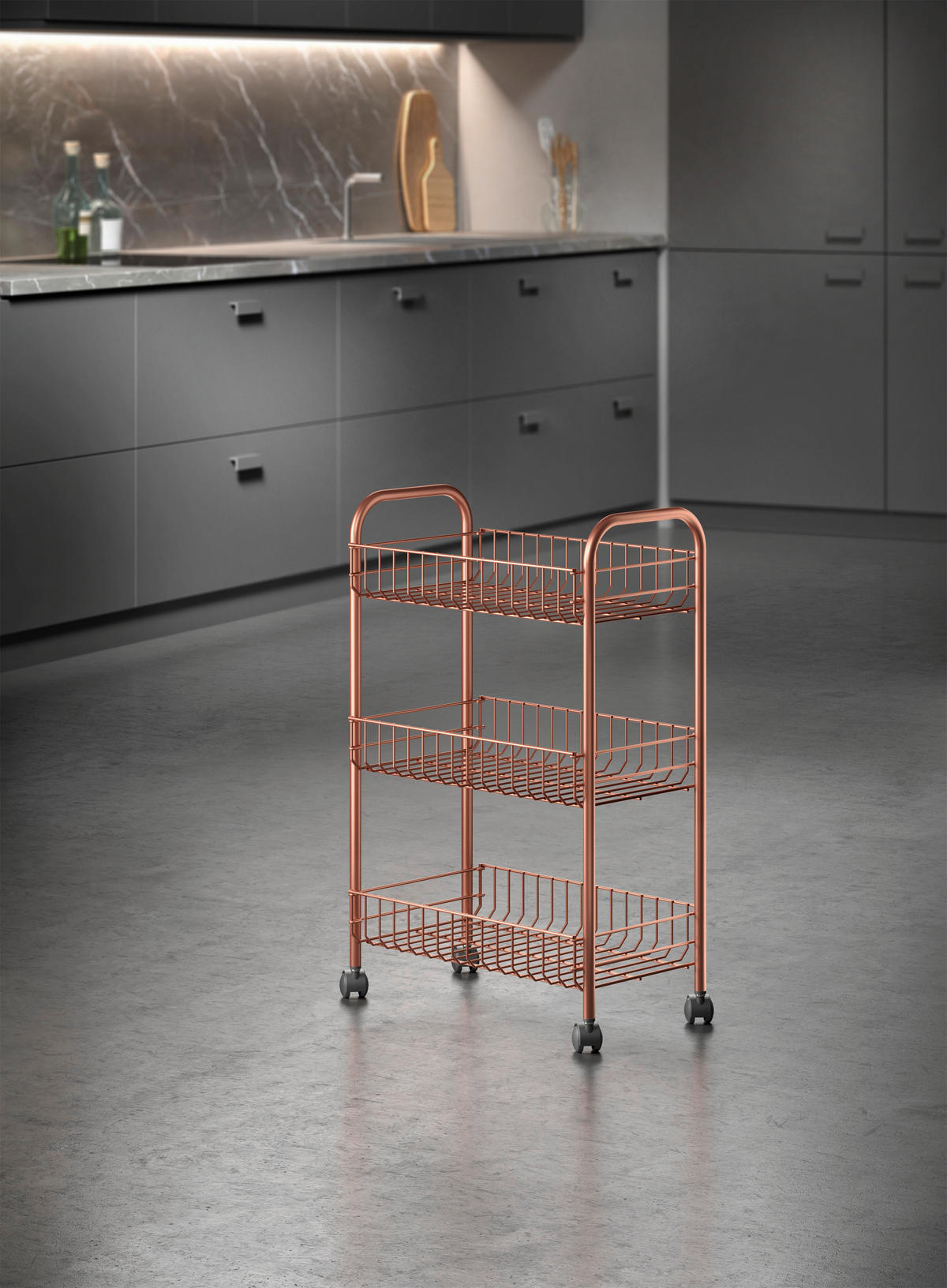 Metaltex Allzweckwagen Lugano Copper Lugano Copper - Kupfer (41,00/23,00/63,00cm) - Metaltex