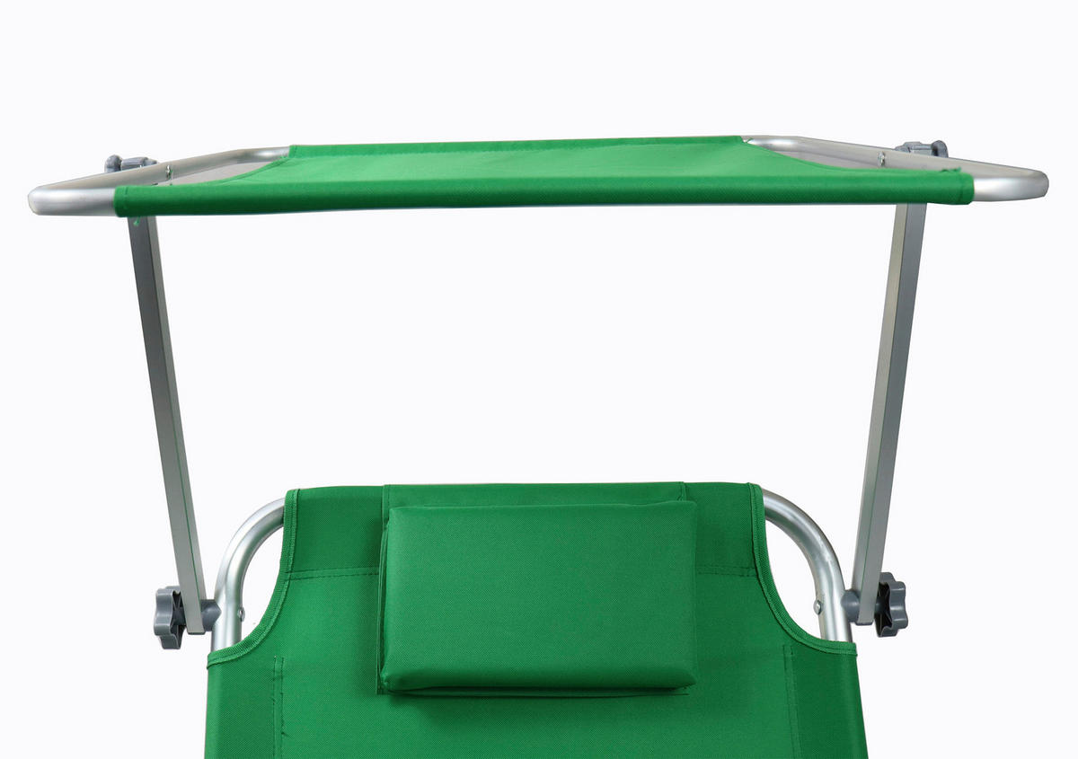 VCM Sonnenliege grün Polyester-Mischgewebe B/H/L: ca. 65x16x165 cm Sonnenliege - grün (165,00/65,00/16,00cm) - VCM