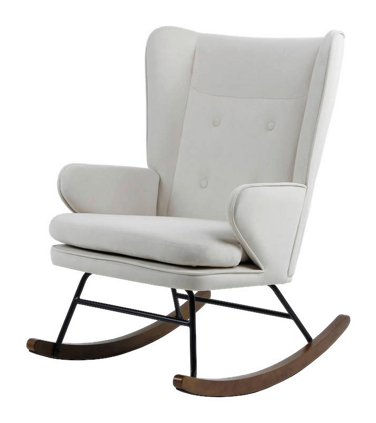 Schaukelstuhl Melorie 100 beige B/H/T: ca. 86x95x65 cm Melorie 100 - beige/schwarz (86,00/95,00/65,00cm) - 360 Living