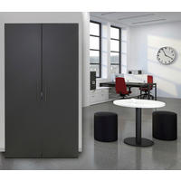 Respekta Schrankküche Economy grau matt B/H/T: ca. 104x193x67 cm Economy - weiß/grau (104,00/193,00/67,00cm) - Respekta