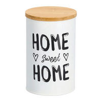 Zeller Vorratsdose Home weiß B/H/L: ca. 105x165x105 cm Home - weiß/natur (105,00/105,00/165,00cm) - Zeller