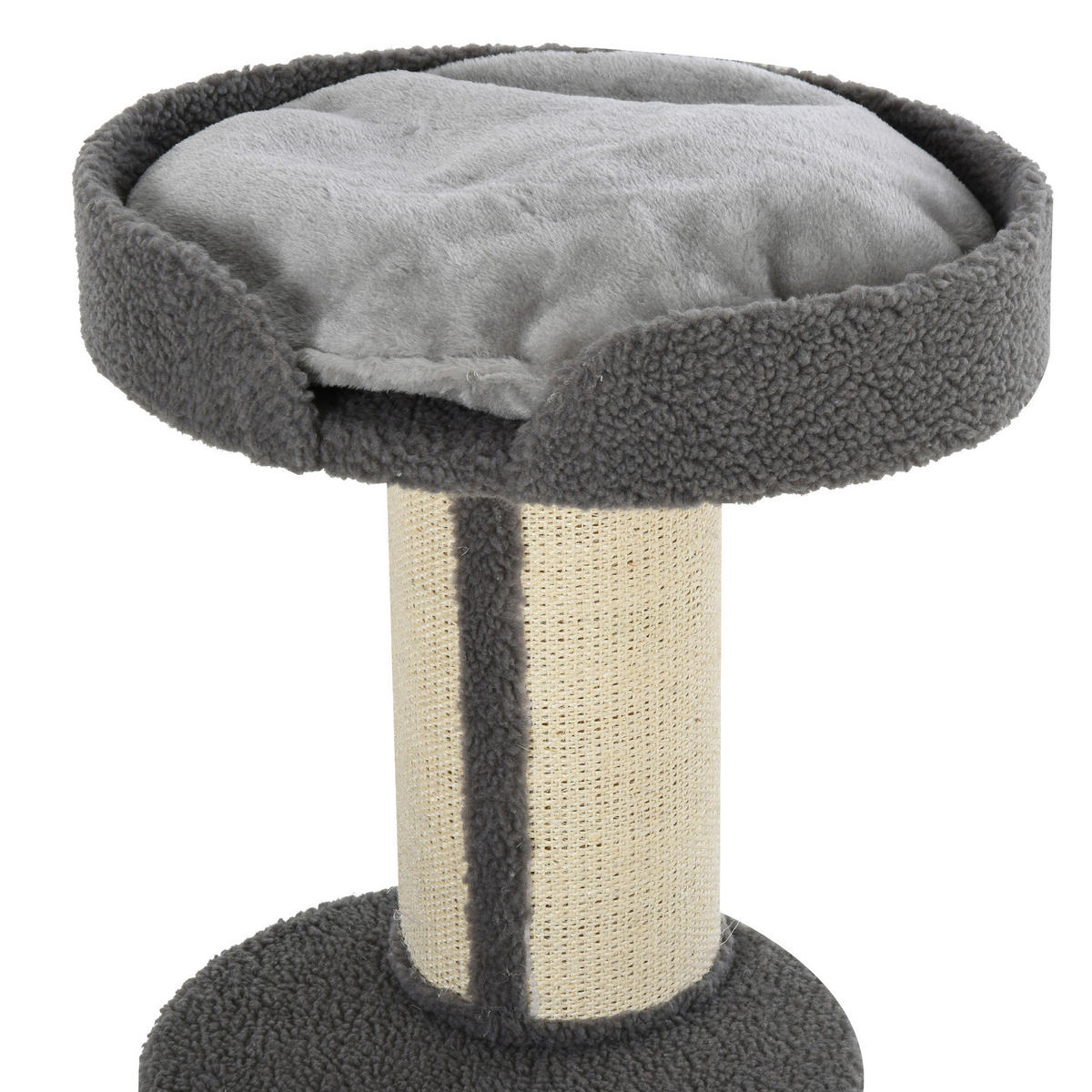 PawHut Kratzbaum grau Spanplatte B/H/L: ca. 45x91x45 cm Kratzbaum - grau (45,00/45,00/91,00cm) - PawHut